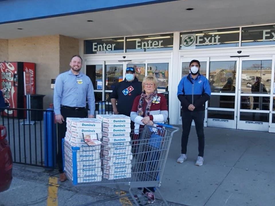 Donating food at grocery